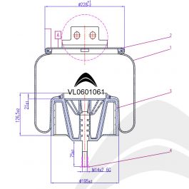 AIR SPRING WITH PLASTIC PISTON | Alon Automotive
