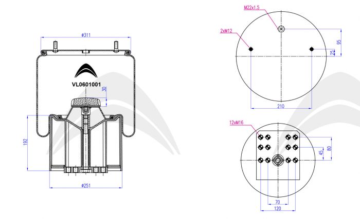 AIR SPRING WITH PLASTIC PISTON | Alon Automotive