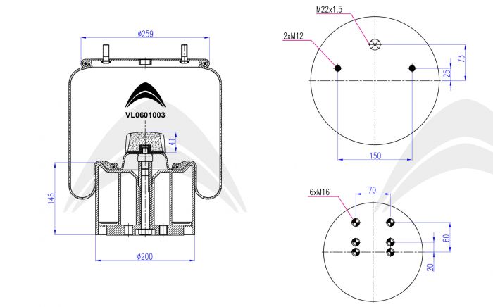 AIR SPRING WITH PLASTIC PISTON | Alon Automotive