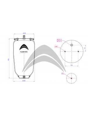 AIR SPRING DE SUSPENSION NEUMATICA