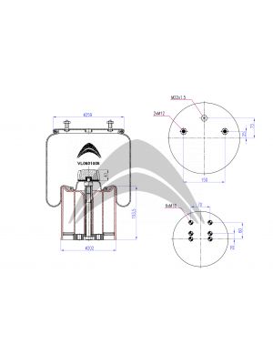 AIR SPRING WITH PLASTIC PISTON