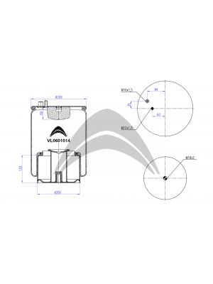 RESSORT PNEUMATIQUE AVEC PISTON MÉTALLIQUE