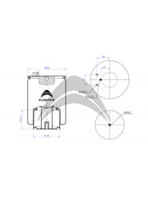 AIR SPRING DE SUSPENSION NEUMATICA CON PISTON DE METAL