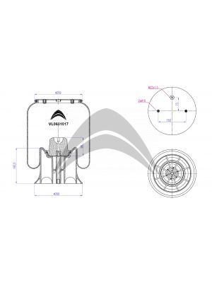 RESSORT PNEUMATIQUE AVEC PISTON EN PLASTIQUE