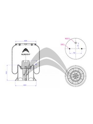 AIR SPRING DE SUSPENSION NEUMATICA CON PISTON DE PLASTICO