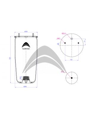 AIR SPRING DE SUSPENSION NEUMATICA