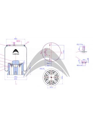 AIR SPRING DE SUSPENSION NEUMATICA CON PISTON DE PLASTICO