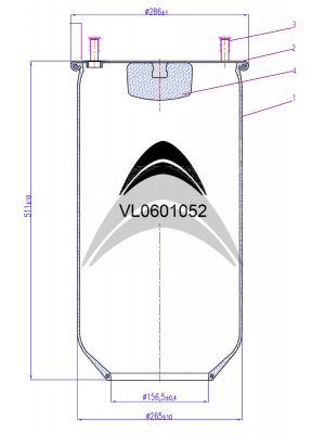 AIR SPRING DE SUSPENSION NEUMATICA SIN PISTON