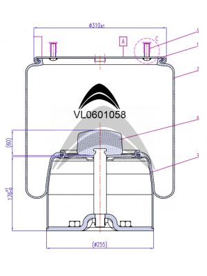 AIR SPRING WITH METAL PISTON