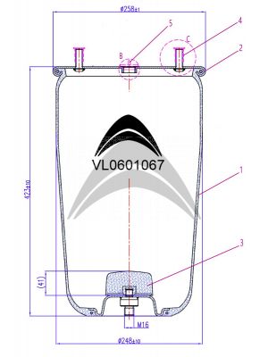 AIR SPRING DE SUSPENSION NEUMATICA SIN PISTON