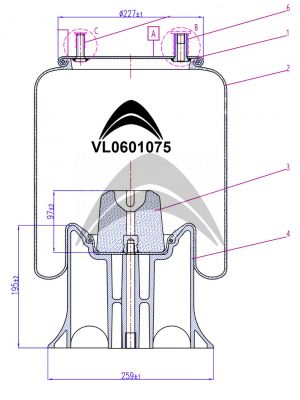 AIR SPRING WITH PLASTIC PISTON