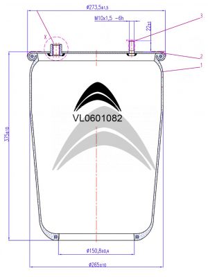 AIR SPRING DE SUSPENSION NEUMATICA SIN PISTON